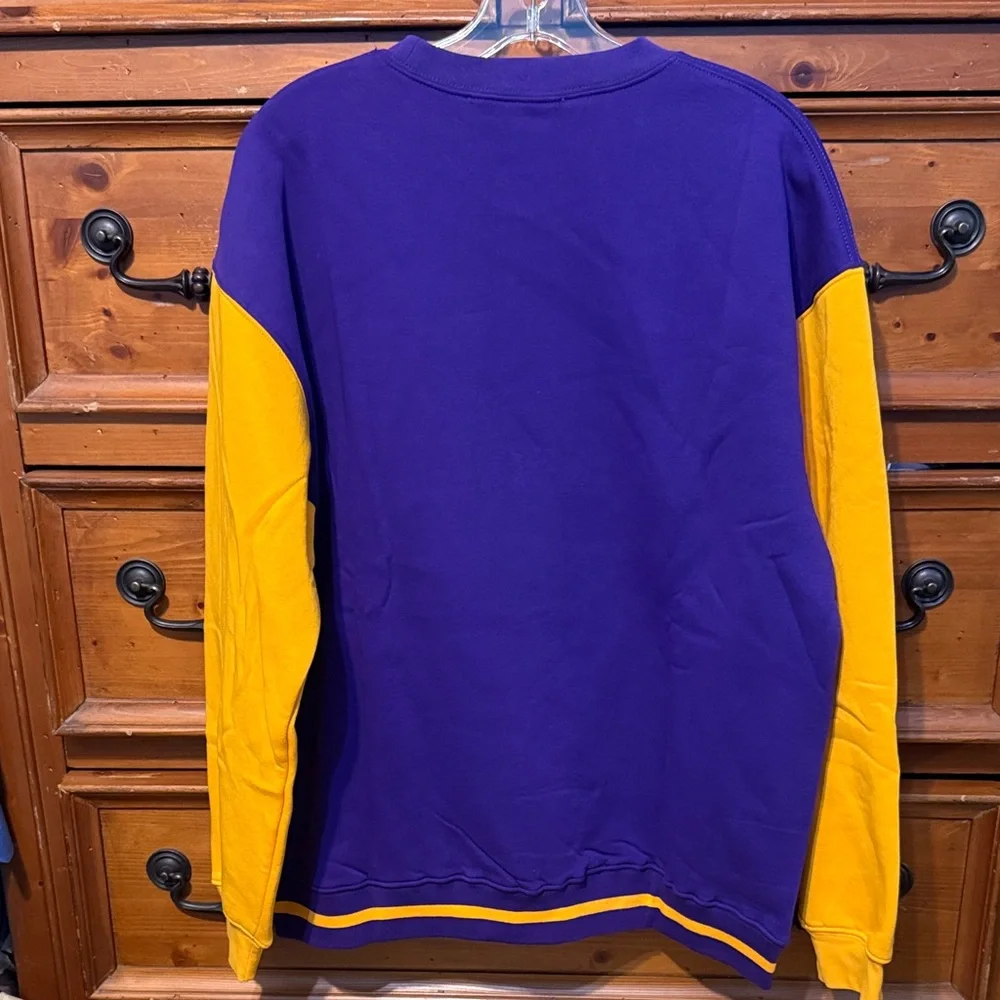 Omega Psi Phi Purple and Yellow Crewneck Sweater sweatshirt sizes L, XL and 5XL